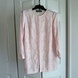 Karl Lagerfeld Light Pink Floral Lace Coat Jacket